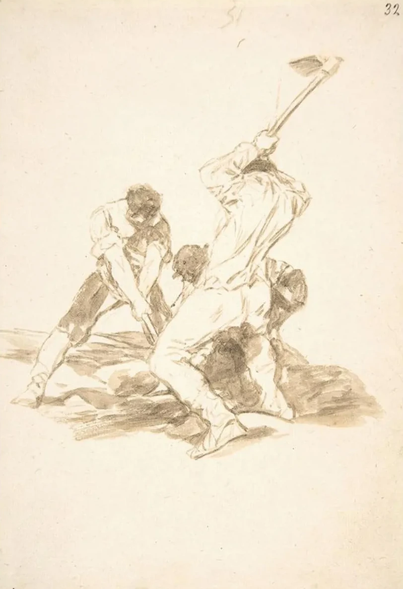 Three Men Digging