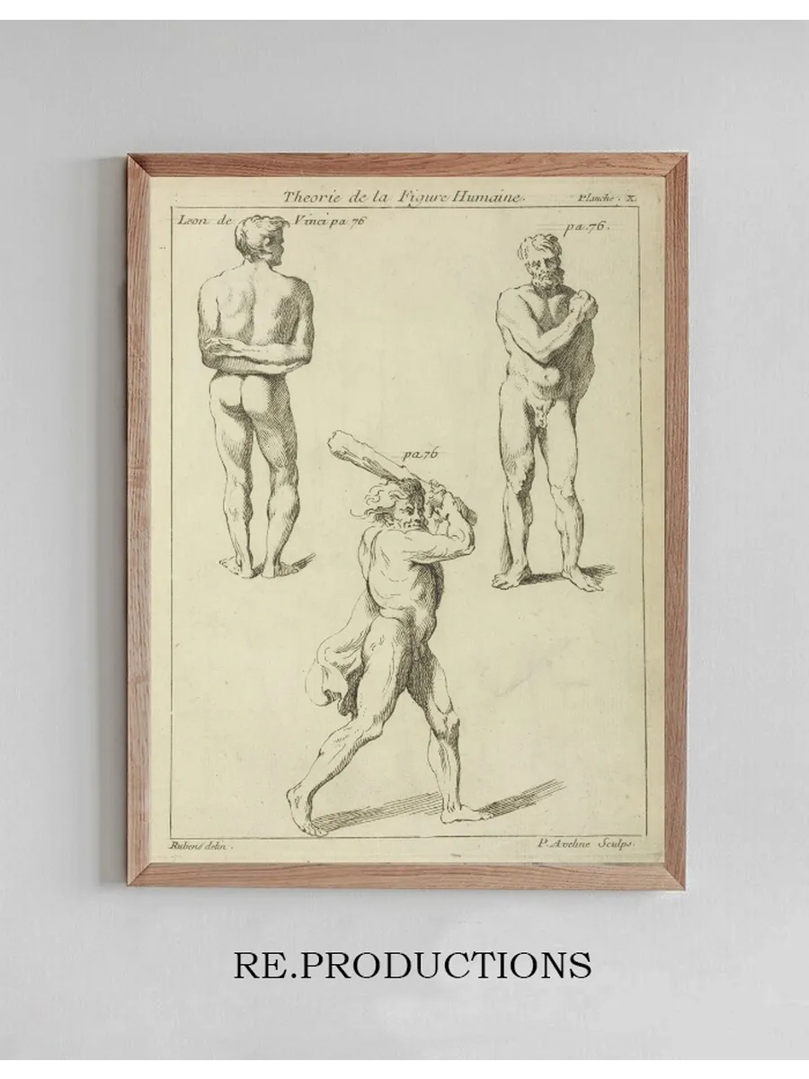 Three Studies of Male Figures 2