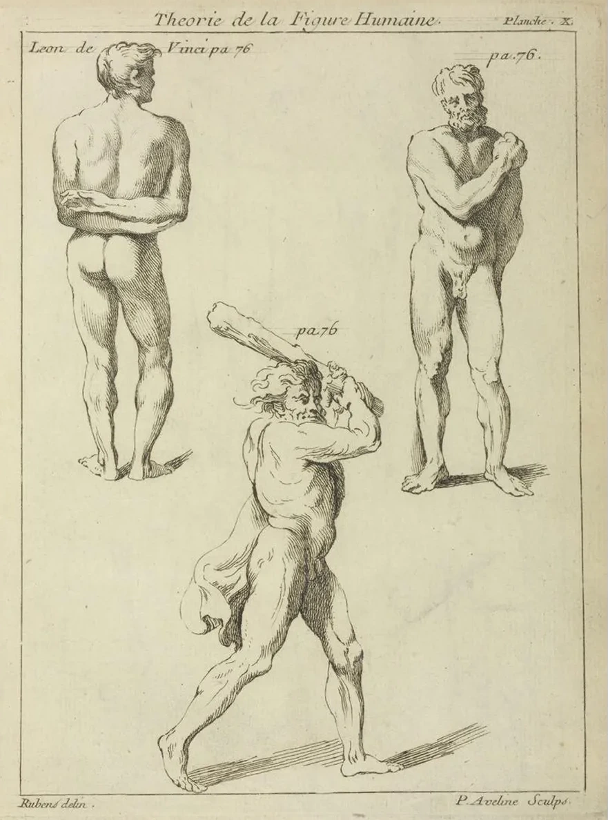 Three Studies of Male Figures 2