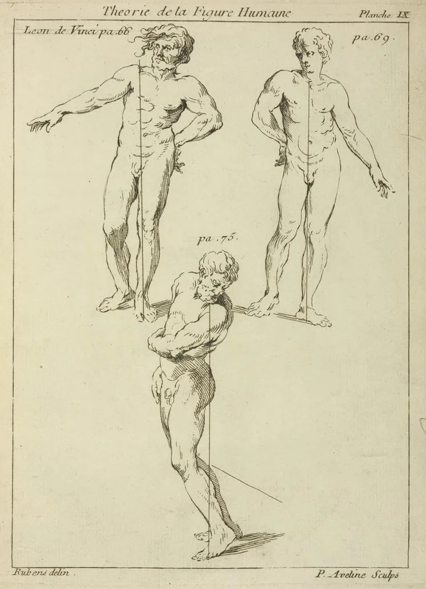 Three Studies of Male Figures