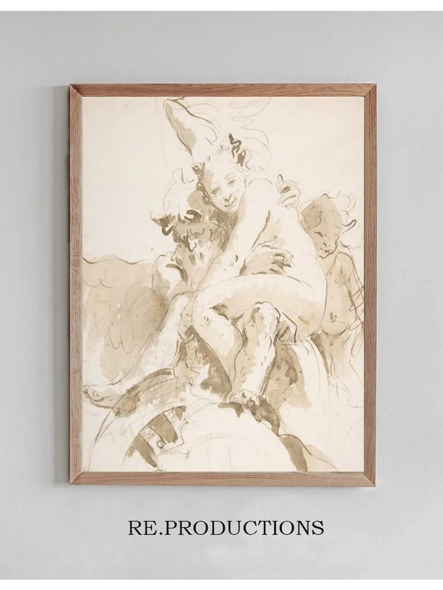 Time Holding a Nude Woman, a Putto at Right