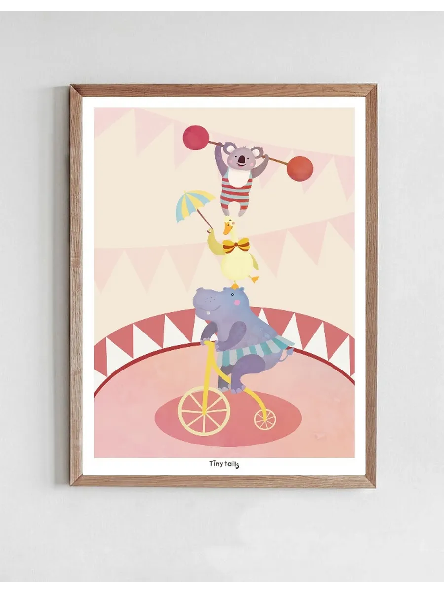 Tiny Circus Borneplakat Pink