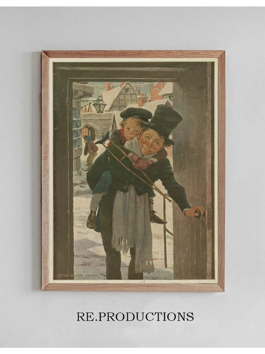 Tiny Tim and Bob Cratchit on Christmas Day