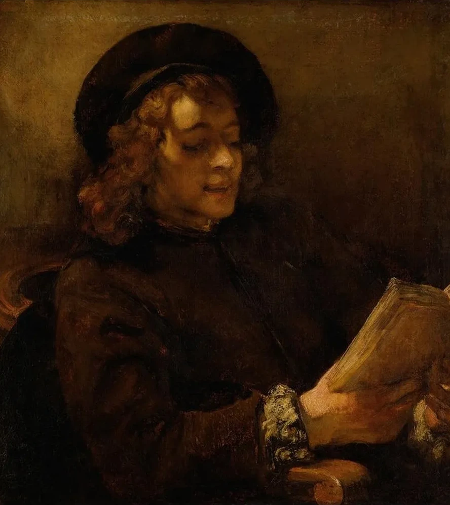 Titus van Rijn, the Artist's Son, Reading