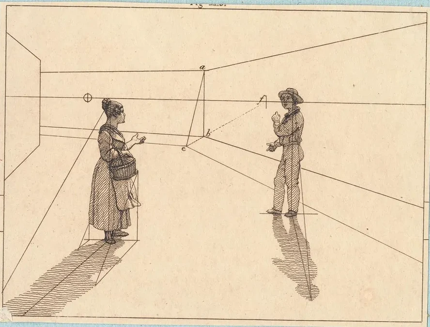 To Figurer I En Geometrisk Konstruktion Illustration Til Linearperspectiven, Tavle IV