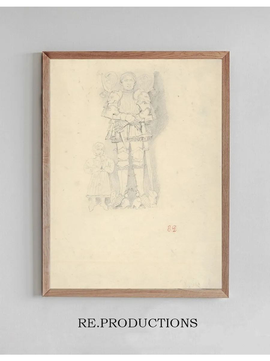 Tomb Effigies A Man in a Suit of Armor beside a Child