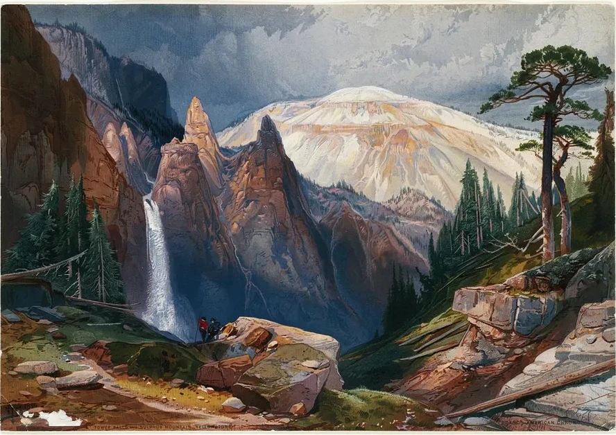 Tower Falls and Sulphur Mountain, Yellowstone