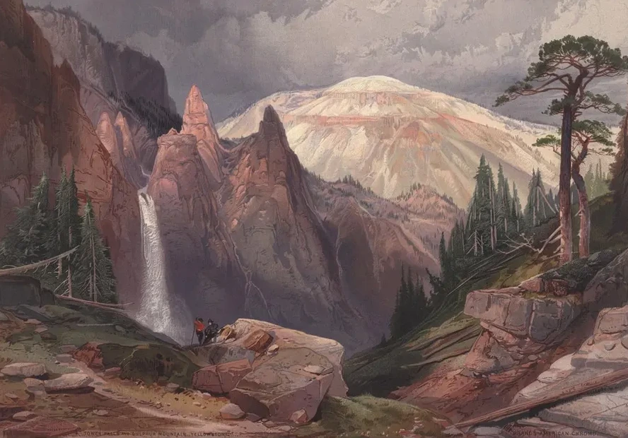 Tower Falls and Sulphur Mountain, Yellowstone