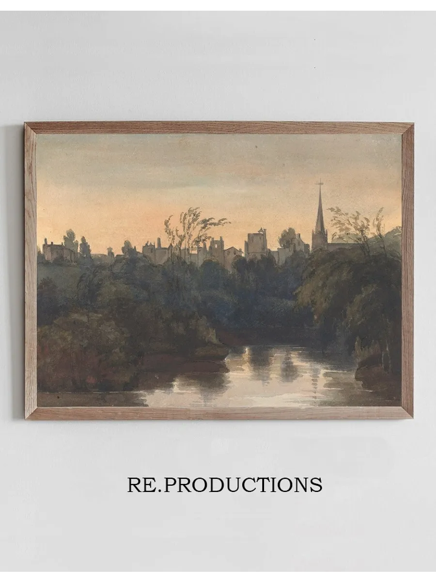 Town Scene on River