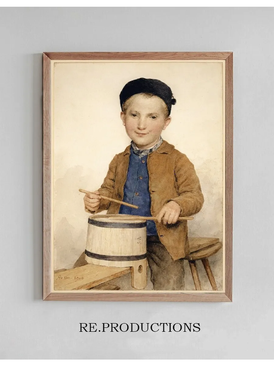 Trommelnder Knabe