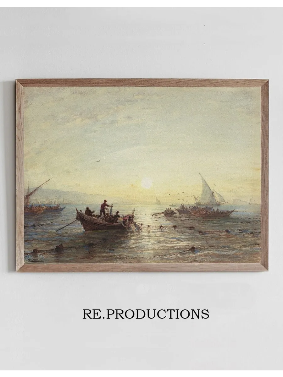 Tuna Fishing at Sunrise Off the Coast Near Marseilles