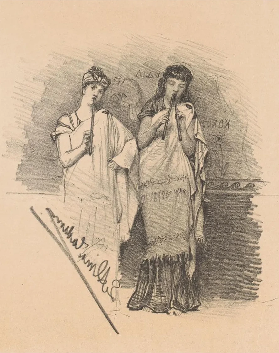 Twee Vrouwen Blazen Op Fluiten