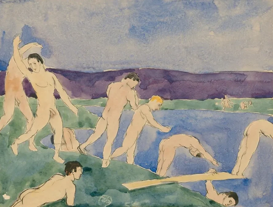 Twelve Nude Boys at theBeach