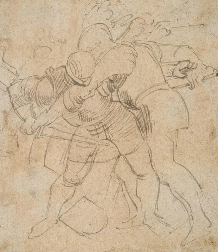 Two Armored Soldiers Fighting