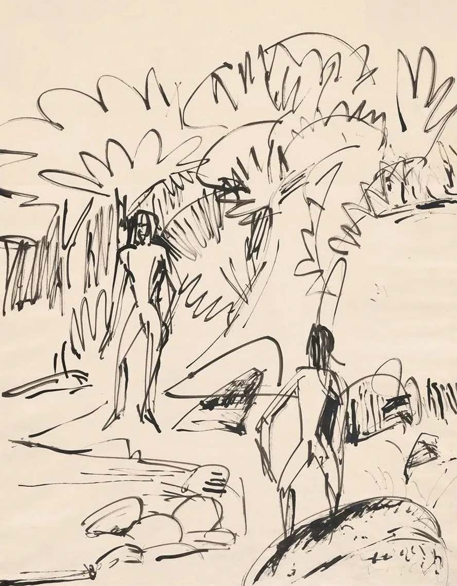Two Bathers at Fehmarnk ste