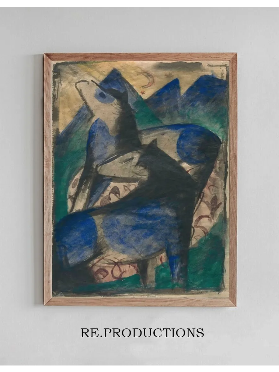 Two Blue Horses