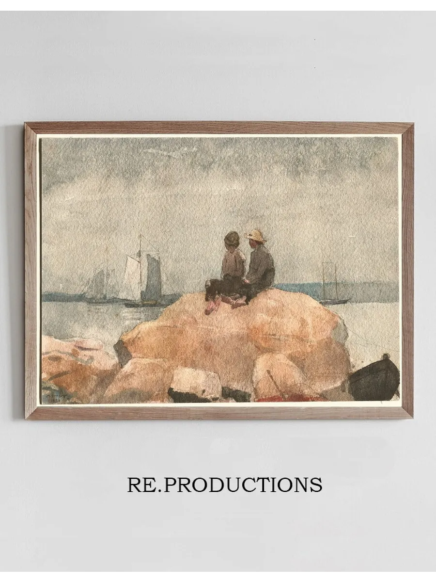 Two Boys Watching Schooners