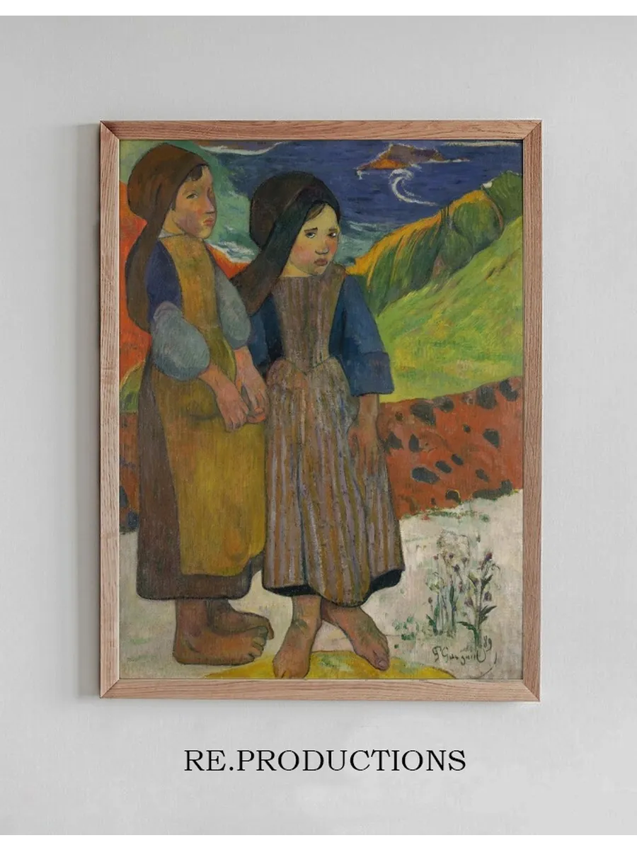 Two Breton Girls by the Sea