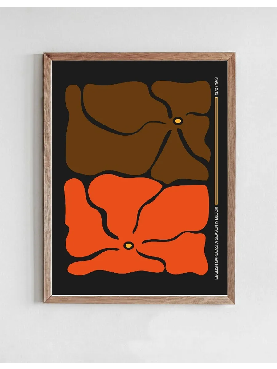 Two By Two Flower Grey Orange