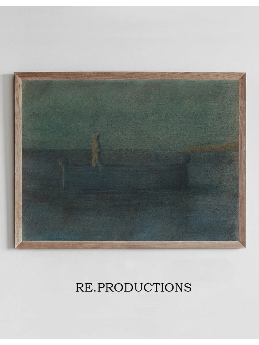 Two Cloaked Figures in a Boat