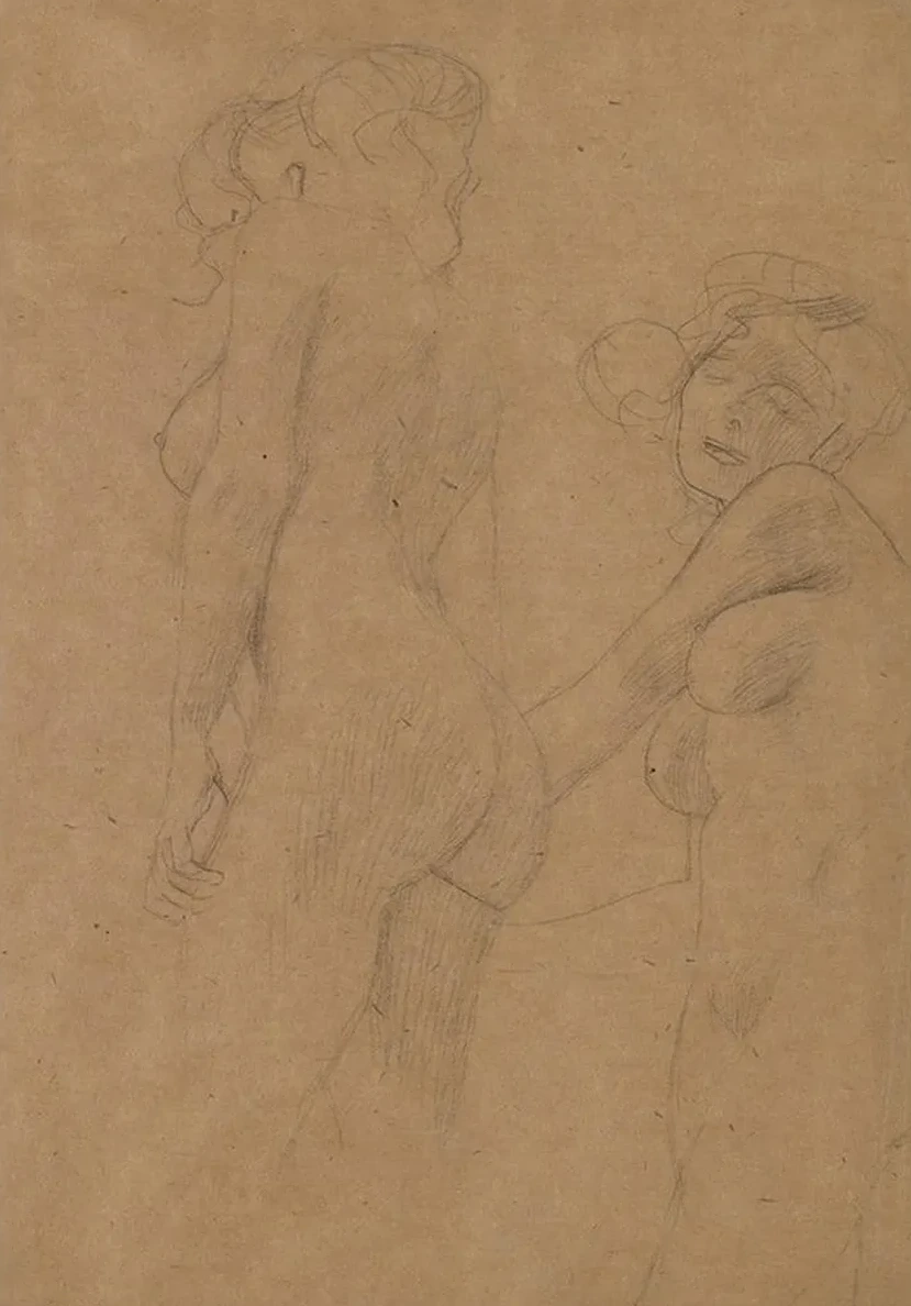 Two Female Nudes Standing