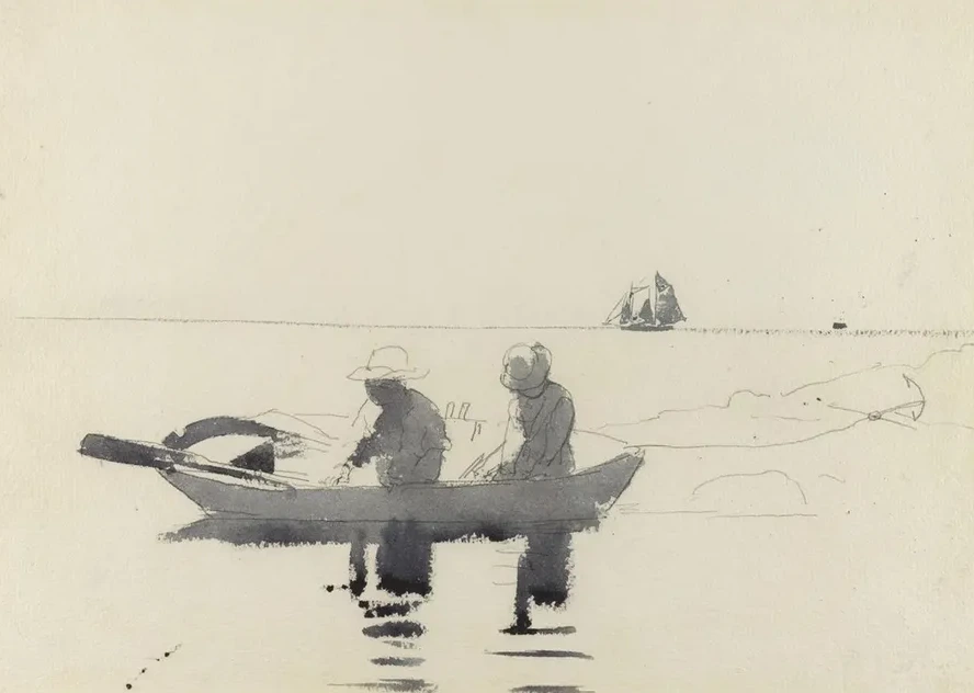 Two Figures in a Rowboat