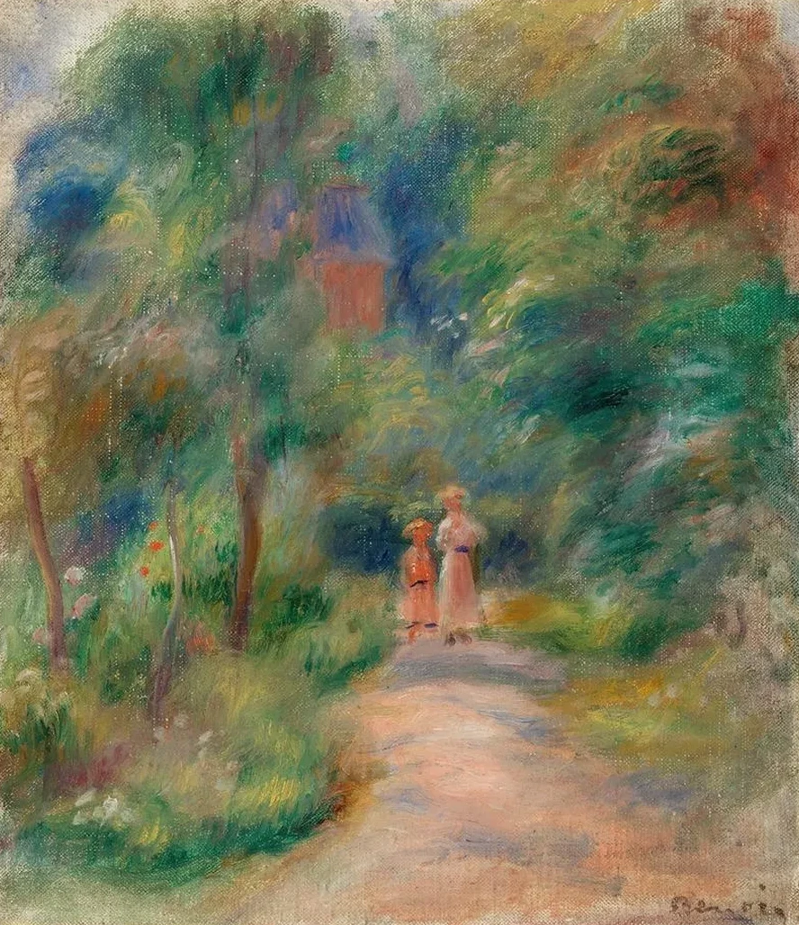 Two Figures on a Path (deux Figures Dans Un Sentier)
