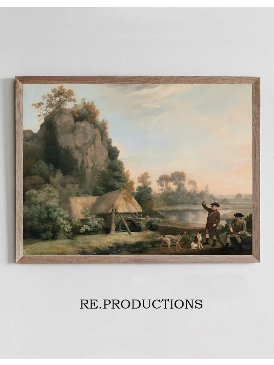 Two Gentlemen Going a Shooting, with a View of Creswell Crags, Taken on the Spot