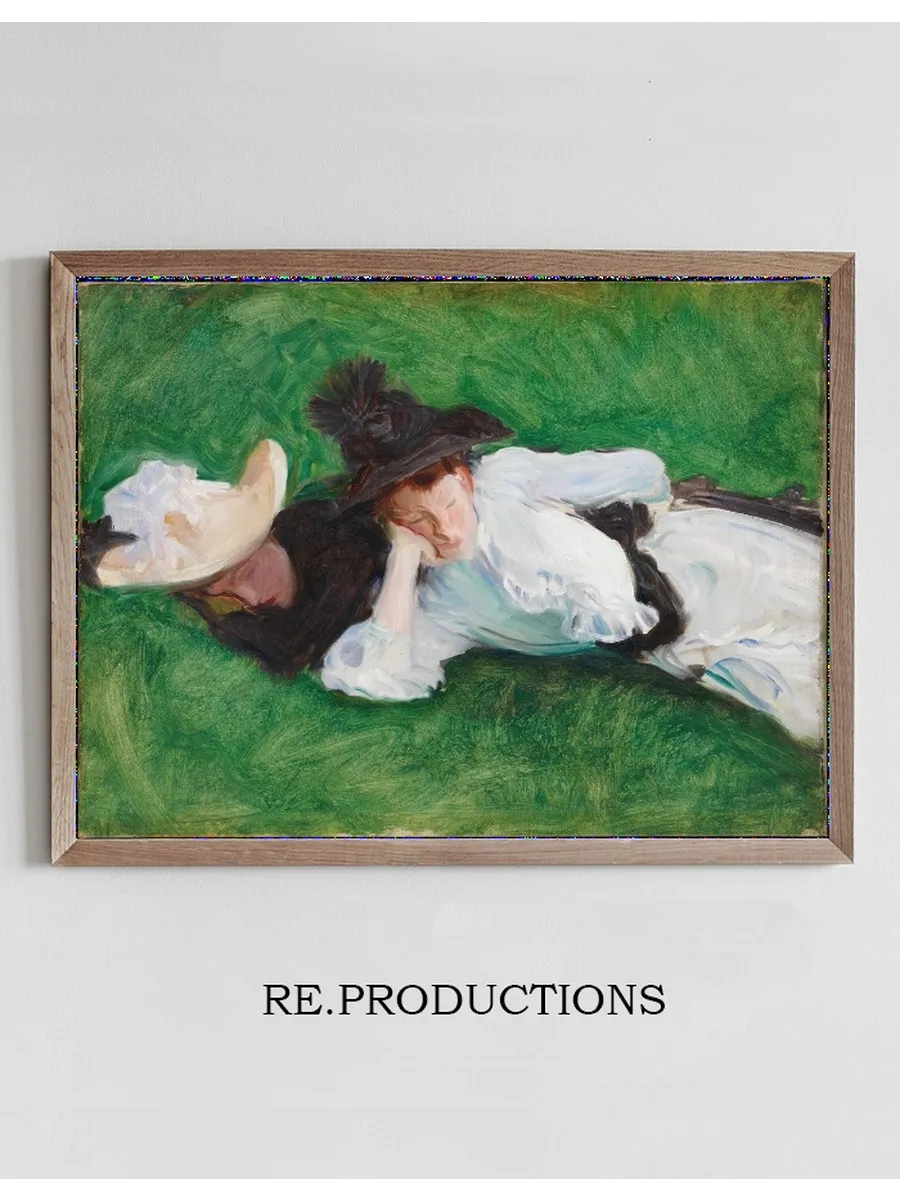 Two Girls on a Lawn