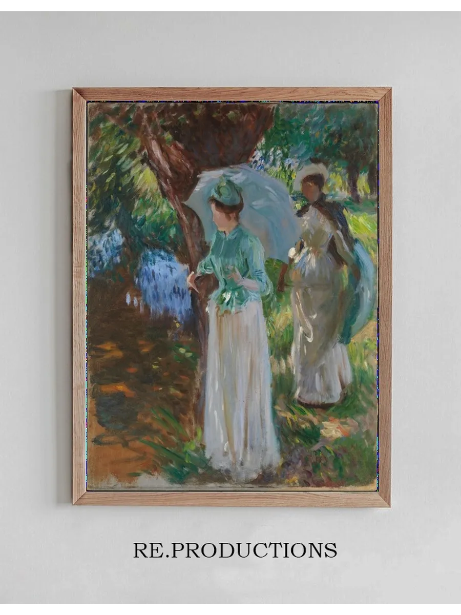Two Girls with Parasols