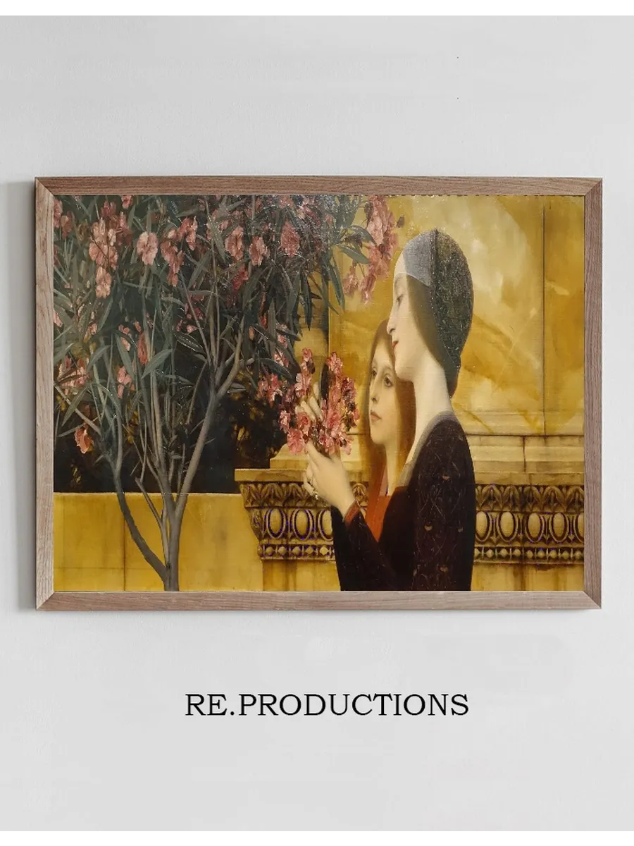 Two Girls with an Oleander Bush