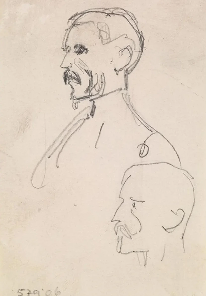 Two Head Studies in Profile