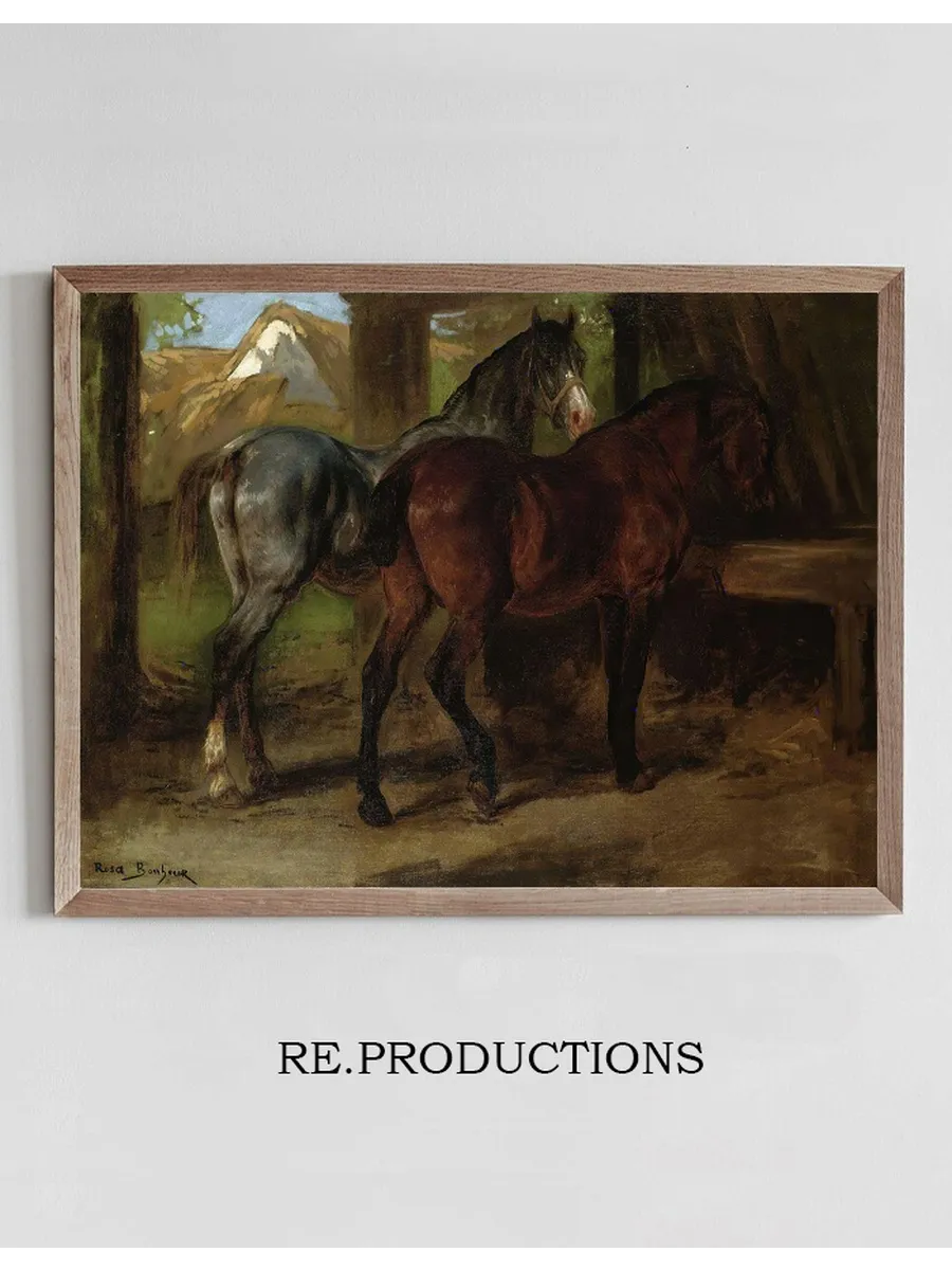 Two Horses In A Stable