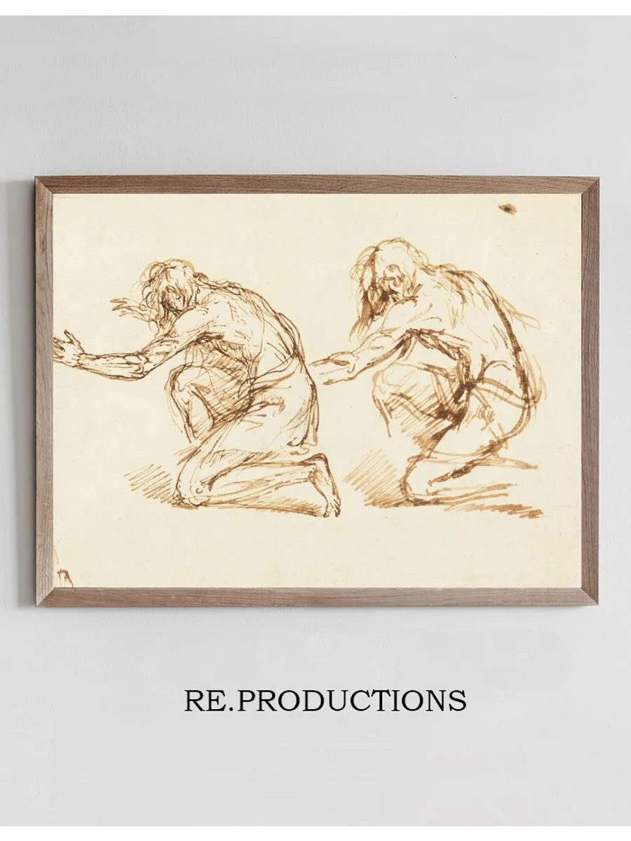Two Kneeling Figures