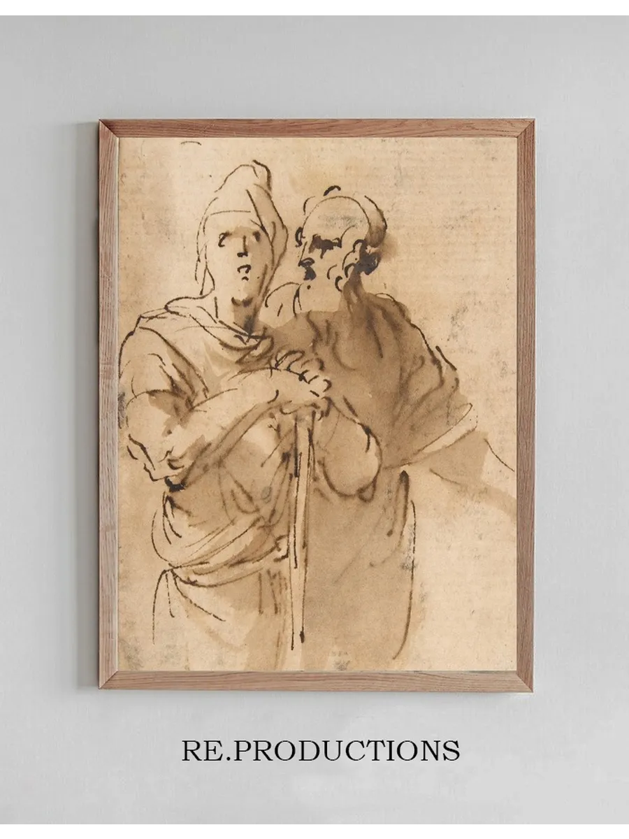 Two Men Seen Three - Quarter Length