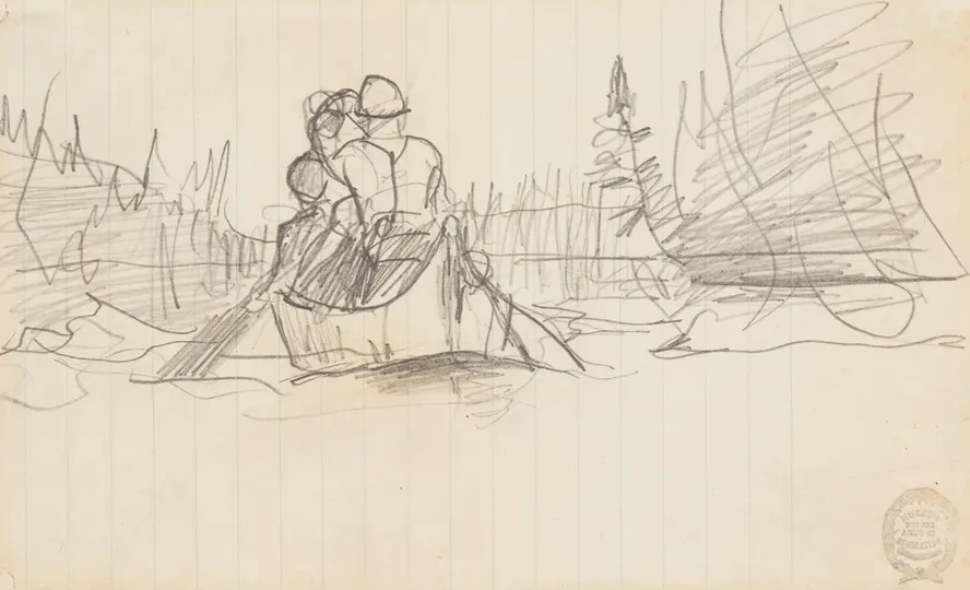 Two Men in a Canoe