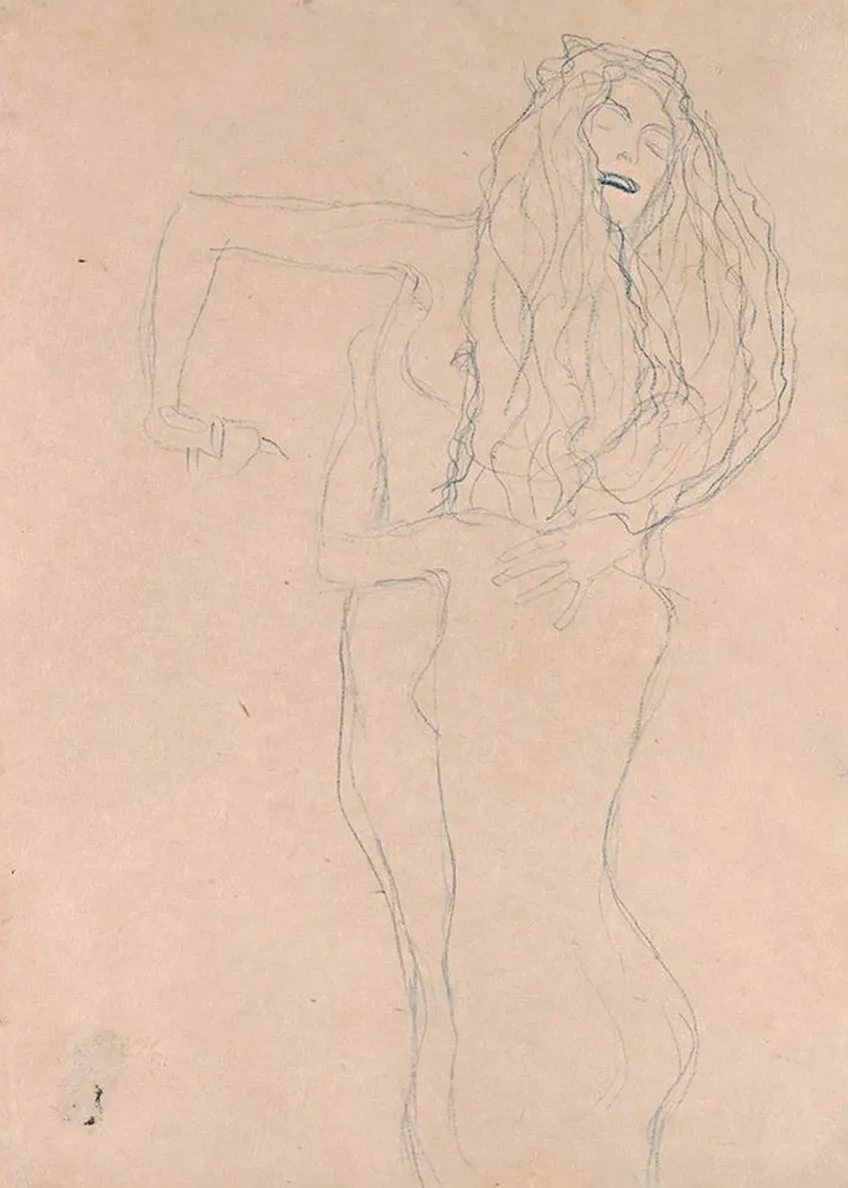 Two Naked Women Embracing (Ver Sacrum)