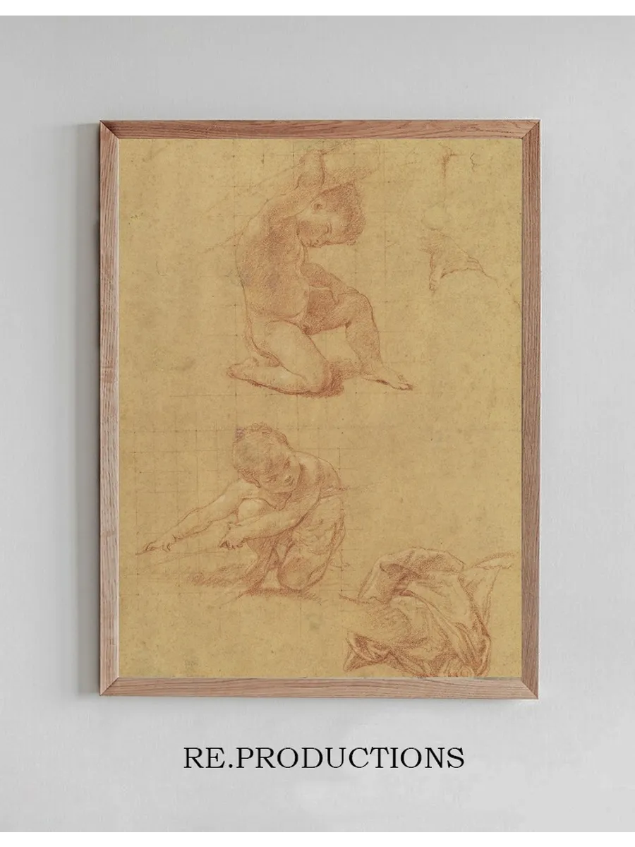 Two Nude Children Lifting a Cudgel