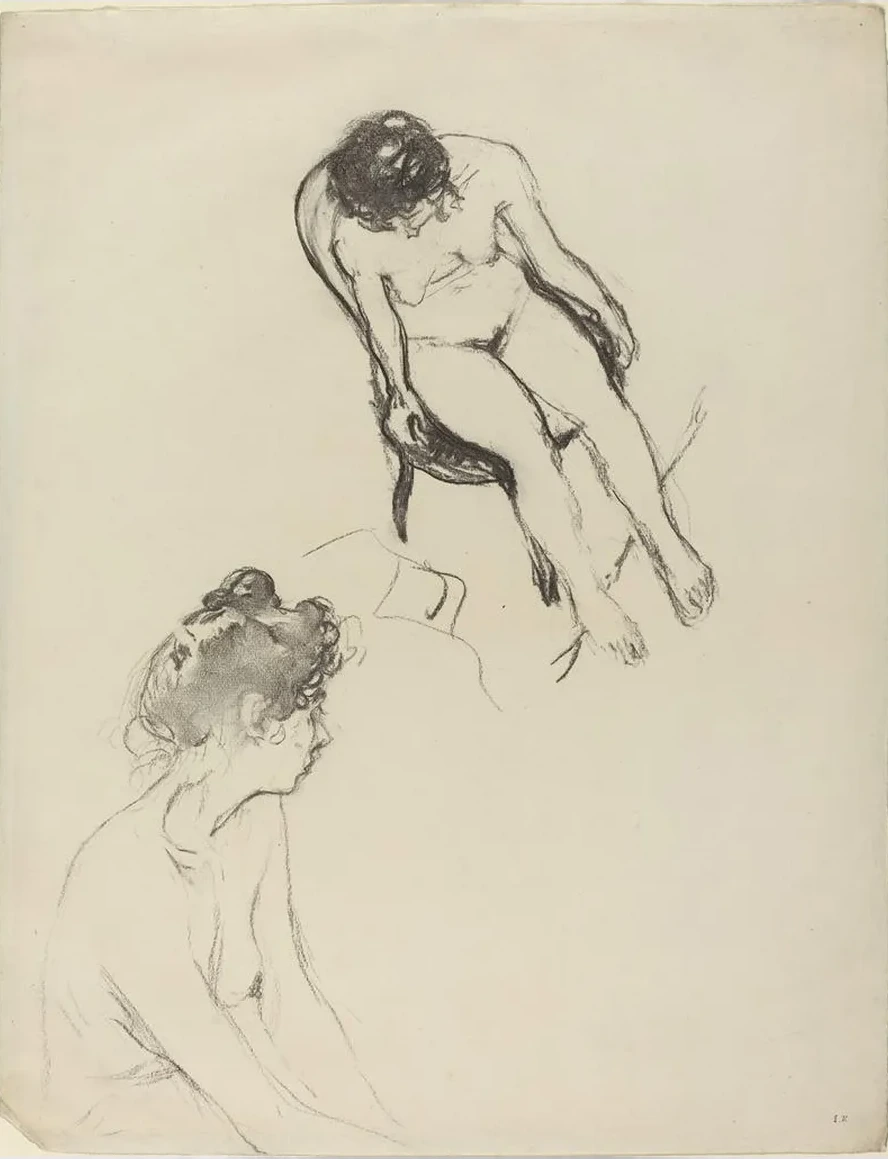 Two Nude Figure Studies