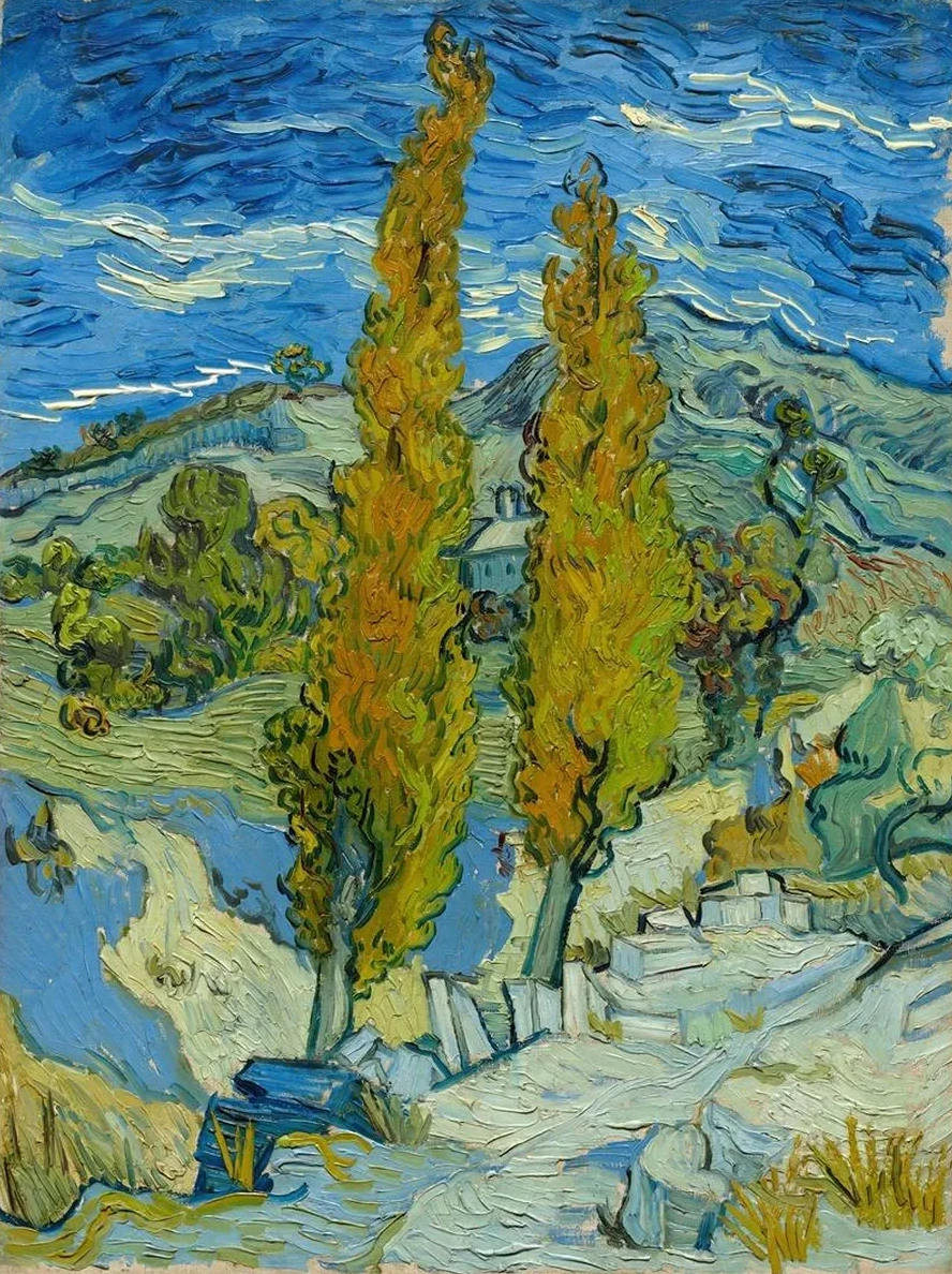 Two Poplars in the Alpilles near Saint - R my