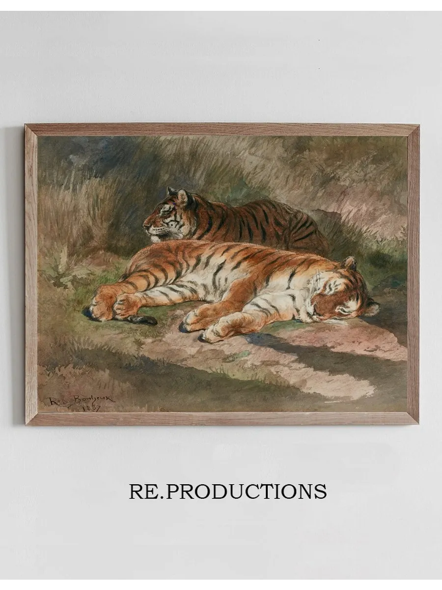 Two Recumbent Tigers