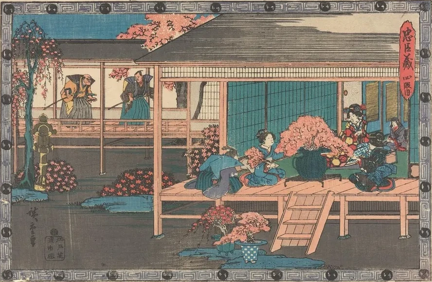 Two Ronin Looking into Yoshiwara