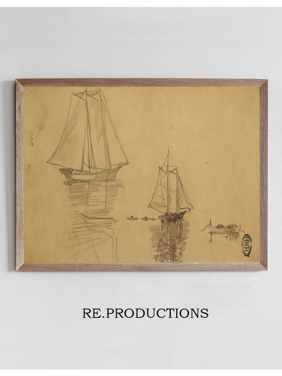 Two Schooners and Dories