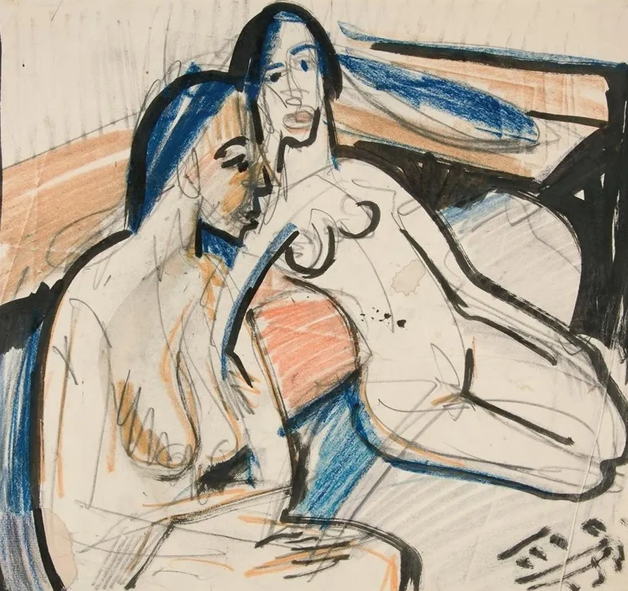Two Seated Women inStudio