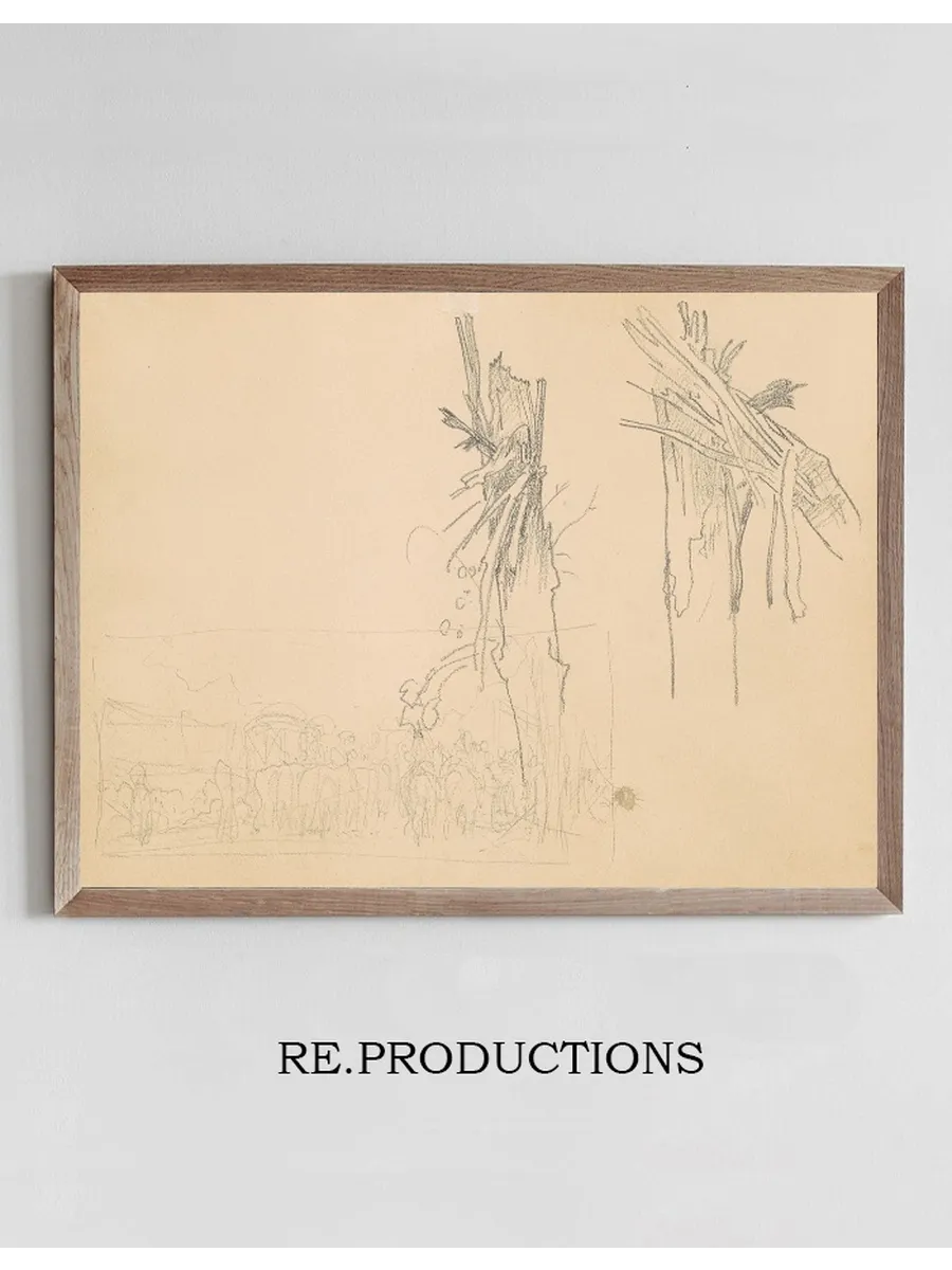 Two Shattered Trees and Study for The Road