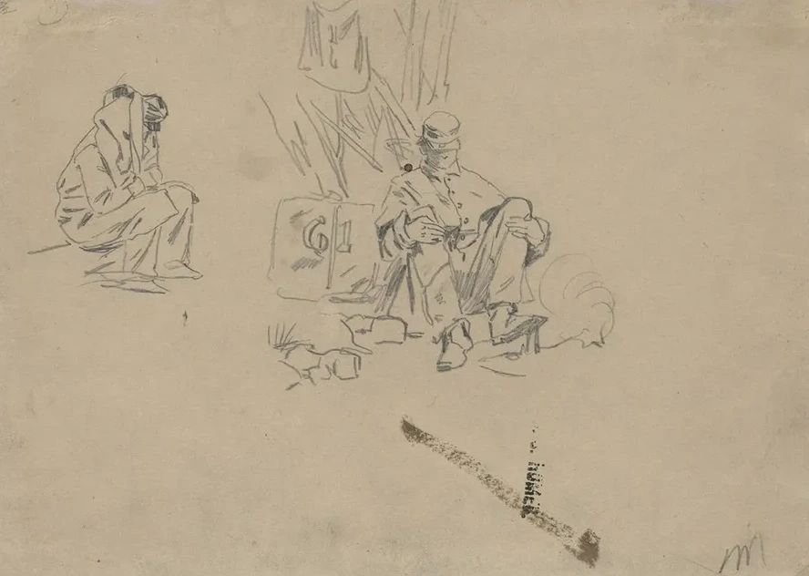 Two Soldiers Resting