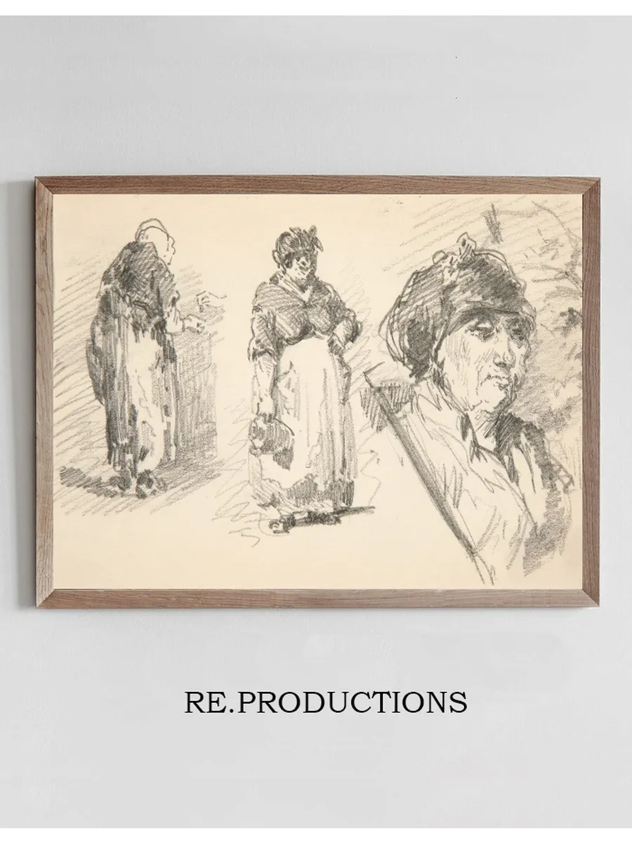 Two Standing Figures and OneHead