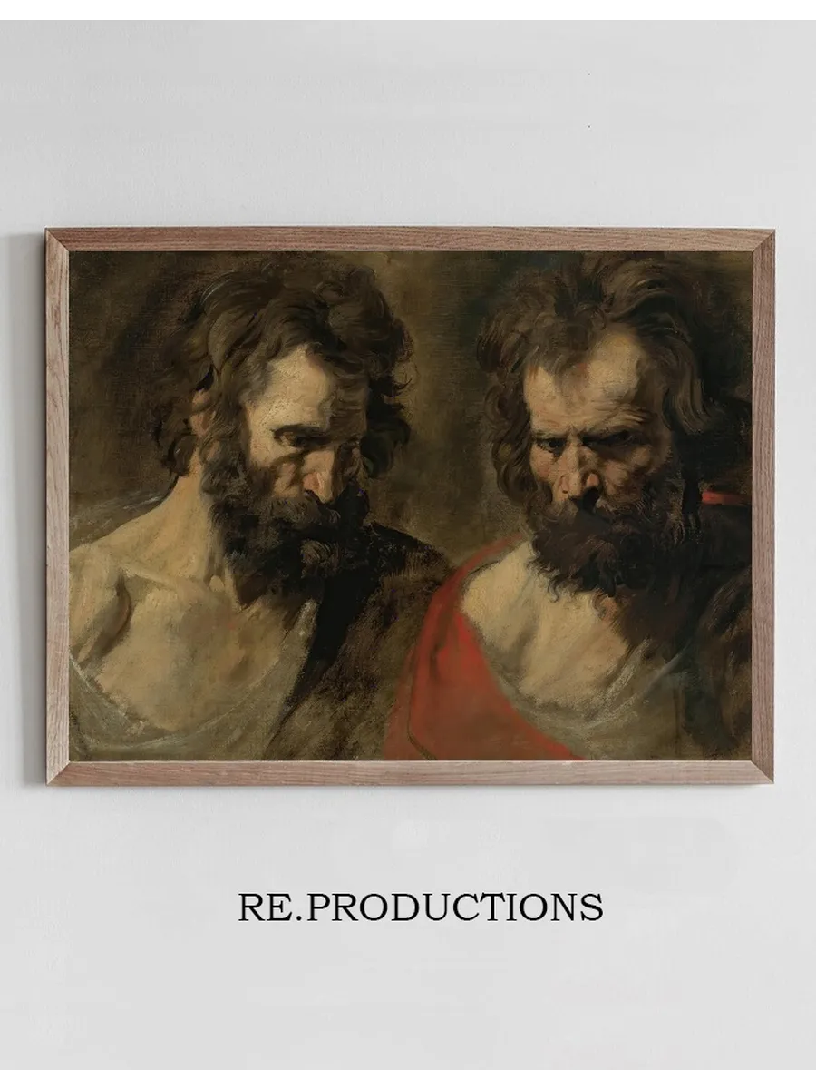 Two Studies Of A Bearded Man