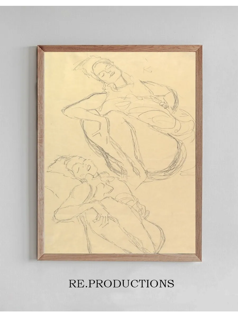 Two Studies for a Crouching Woman