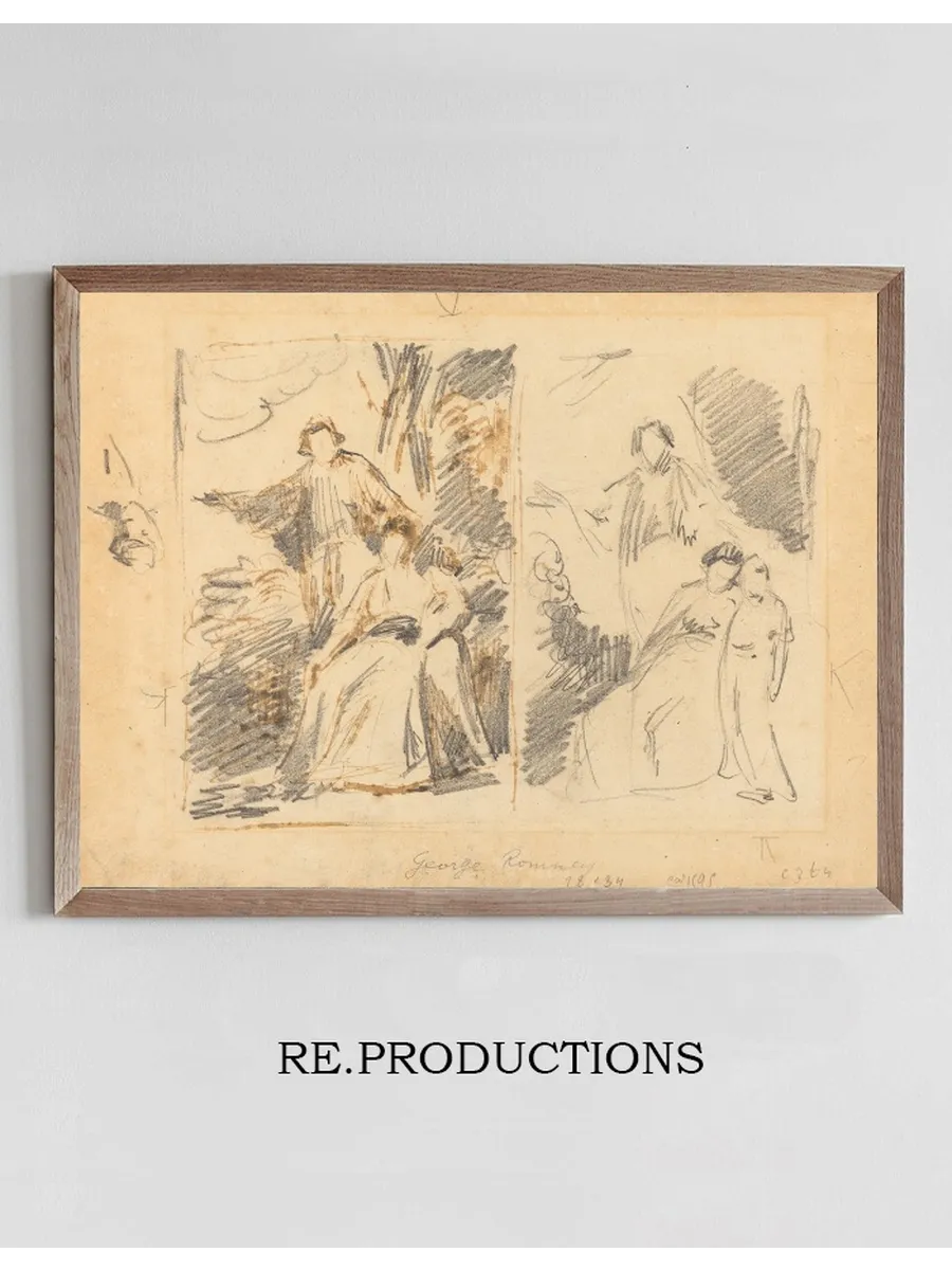 Two Studies for a Portrait of the Warren Family